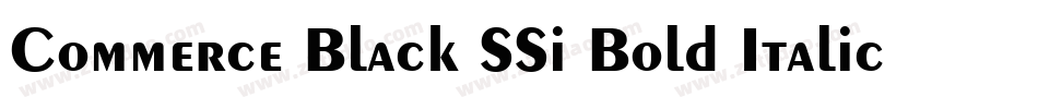 Commerce Black SSi Bold Italic字体转换